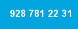 928 781 22 31 928 781 22 31